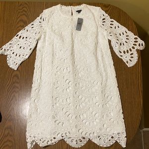 NWT Ann Taylor 3/4 sleeve white sundress